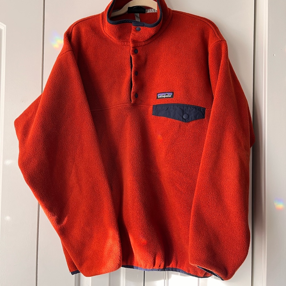 Patagonia Orange Synchilla Fleece
